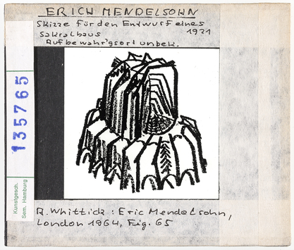 Vorschaubild Erich Mendelsohn: Skizze für den Entwurf eines Sakralbaus 